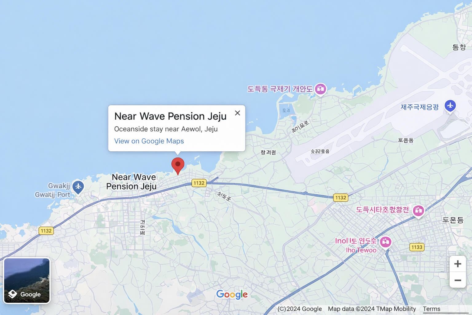Near Wave Pension Jeju Google Map of Near Wave Pension Jeju